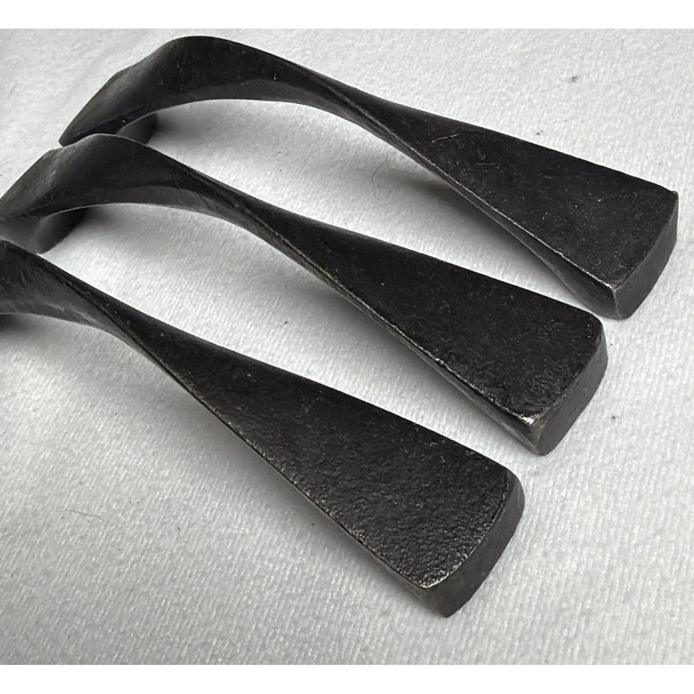 Lot Of 3 New Hobby Lobby Modern Twist Black Metal Drawer Handles